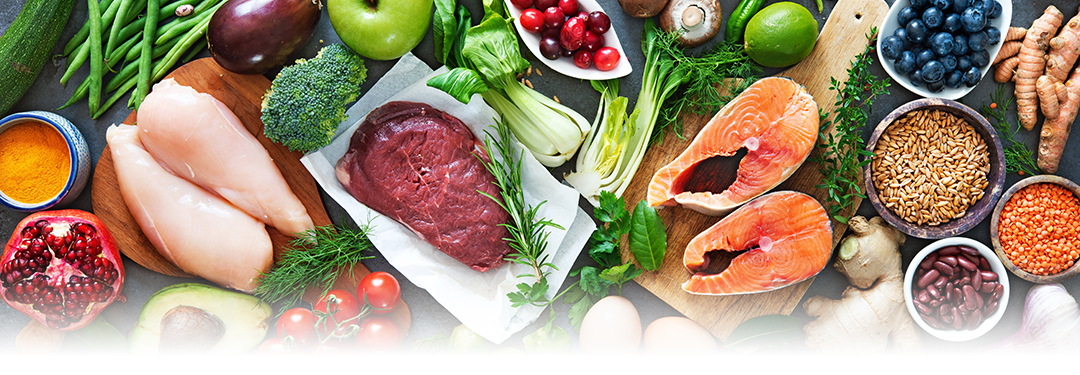 A display of healthy foods that contribute to good joint healthe.